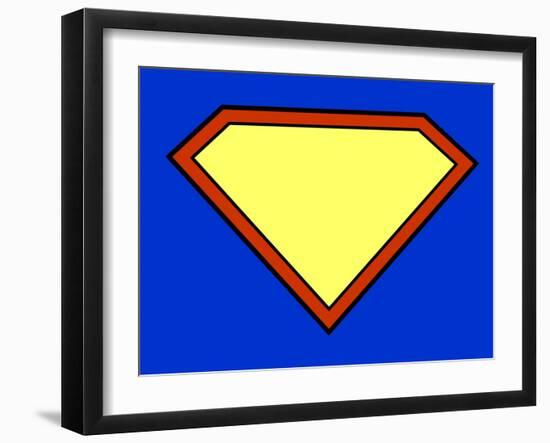 Super Hero Background-PiXXart-Framed Art Print