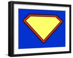 Super Hero Background-PiXXart-Framed Art Print