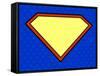 Super Hero Shield in Pop Art Style-PiXXart-Framed Stretched Canvas