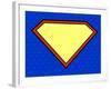 Super Hero Shield in Pop Art Style-PiXXart-Framed Art Print