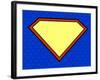 Super Hero Shield in Pop Art Style-PiXXart-Framed Art Print