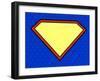 Super Hero Shield in Pop Art Style-PiXXart-Framed Art Print