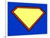 Super Hero Shield in Pop Art Style-PiXXart-Framed Art Print