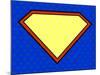 Super Hero Shield in Pop Art Style-PiXXart-Mounted Art Print