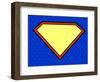 Super Hero Shield in Pop Art Style-PiXXart-Framed Art Print