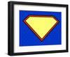 Super Hero Shield in Pop Art Style-PiXXart-Framed Art Print