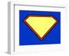 Super Hero Shield in Pop Art Style-PiXXart-Framed Art Print