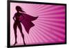 Super Heroine Background-Malchev-Framed Art Print