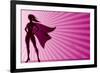 Super Heroine Background-Malchev-Framed Art Print