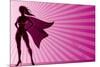 Super Heroine Background-Malchev-Mounted Premium Giclee Print