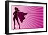 Super Heroine Background-Malchev-Framed Art Print