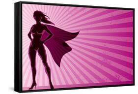 Super Heroine Background-Malchev-Framed Stretched Canvas