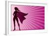 Super Heroine Background-Malchev-Framed Art Print