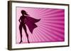 Super Heroine Background-Malchev-Framed Art Print