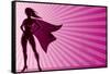 Super Heroine Background-Malchev-Framed Stretched Canvas