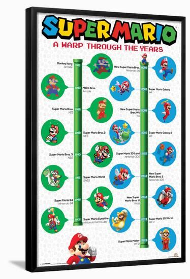 Super Mario- A Warp Through The Years-null-Framed Poster