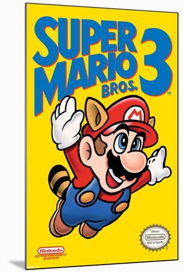 Super Mario Bros. 3 - Cover-null-Mounted Poster