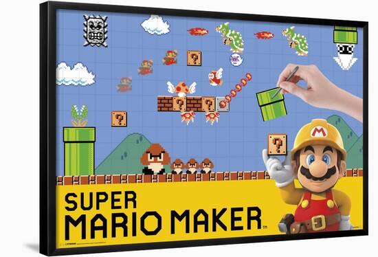 Super Mario Maker-null-Framed Poster