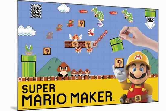 Super Mario Maker-null-Mounted Poster