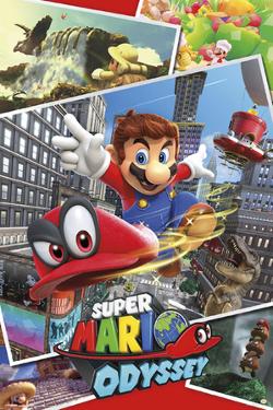 odyssey mario super collage posters