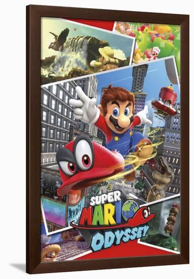 Super Mario Odyssey - Collage-null-Framed Poster