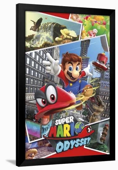 Super Mario Odyssey - Collage-null-Framed Poster