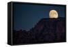 Super Moon Over Utah Mountains-Lindsay Daniels-Framed Stretched Canvas