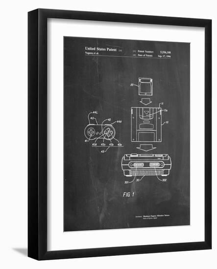 Super Nintendo Console Remote and Cartridge Patent-Cole Borders-Framed Art Print