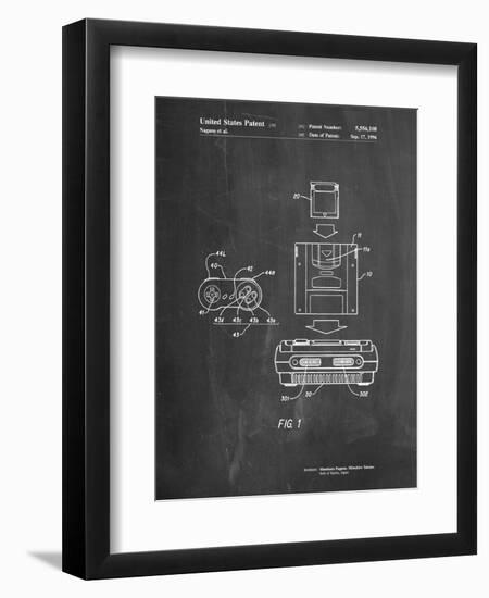 Super Nintendo Console Remote and Cartridge Patent-Cole Borders-Framed Art Print