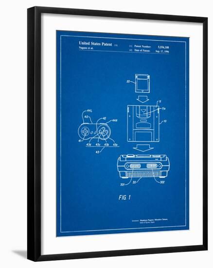 Super Nintendo Console Remote and Cartridge Patent-Cole Borders-Framed Art Print