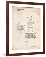 Super Nintendo Console Remote and Cartridge Patent-Cole Borders-Framed Art Print