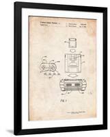 Super Nintendo Console Remote and Cartridge Patent-Cole Borders-Framed Art Print