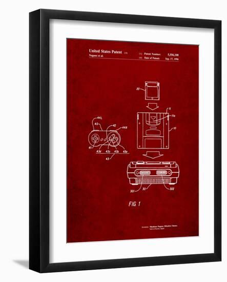 Super Nintendo Console Remote and Cartridge Patent-Cole Borders-Framed Art Print