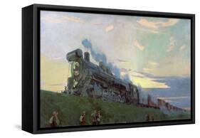 Super Power Steam Engine, 1935-Arkadij Aleksandrovic Rylov-Framed Stretched Canvas