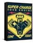 Super Racing-JJ Brando-Framed Stretched Canvas