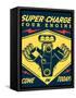 Super Racing-JJ Brando-Framed Stretched Canvas