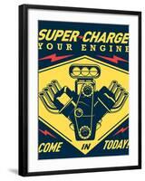 Super Racing-JJ Brando-Framed Art Print