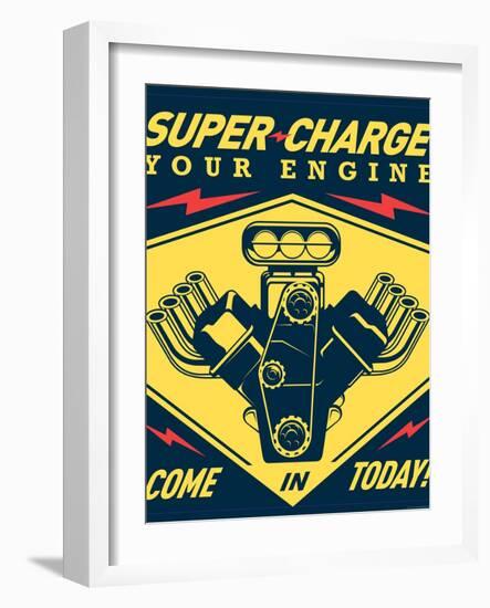 Super Racing-JJ Brando-Framed Art Print