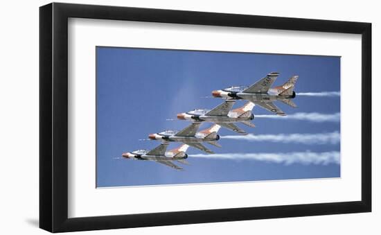 Super Sabre supersonic fighter-null-Framed Art Print