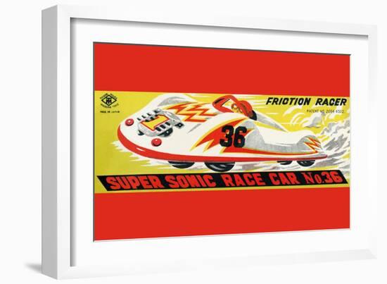 Super Sonic Race Car No. 36-null-Framed Art Print