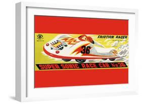 Super Sonic Race Car No. 36-null-Framed Art Print