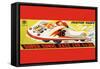 Super Sonic Race Car No. 36-null-Framed Stretched Canvas