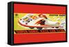 Super Sonic Race Car No. 36-null-Framed Stretched Canvas