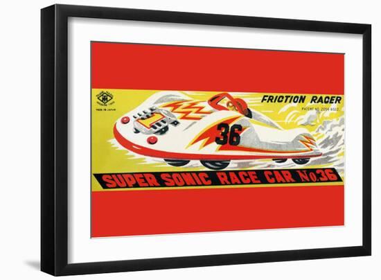 Super Sonic Race Car No. 36-null-Framed Art Print