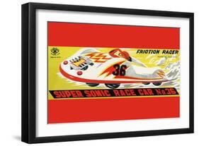 Super Sonic Race Car No. 36-null-Framed Art Print