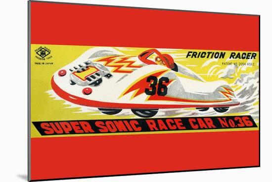 Super Sonic Race Car No. 36-null-Mounted Art Print