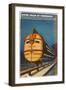 Super Train of Future-null-Framed Art Print