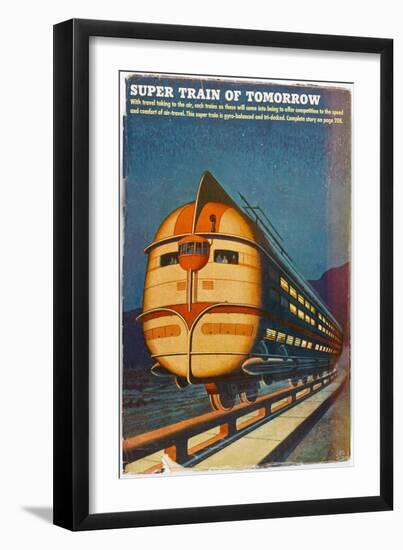 Super Train of Future-null-Framed Art Print