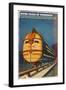 Super Train of Future-null-Framed Art Print