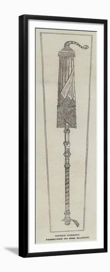 Superb Parasol Presented to Her Majesty-null-Framed Premium Giclee Print